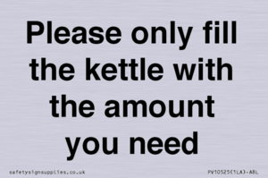 Please only fill the kettle with the amount you need